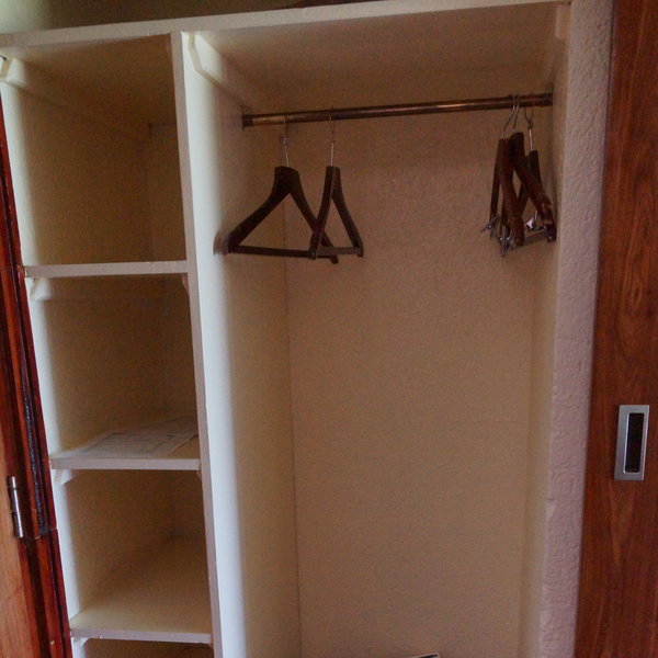 …a wardrobe with enough space for your personal belongings.