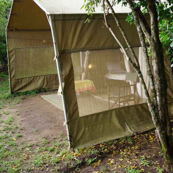 The tents also have a small veranda area at the front…