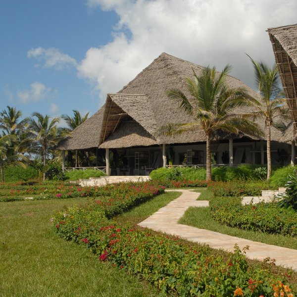 The communal areas are set in tropical gardens…