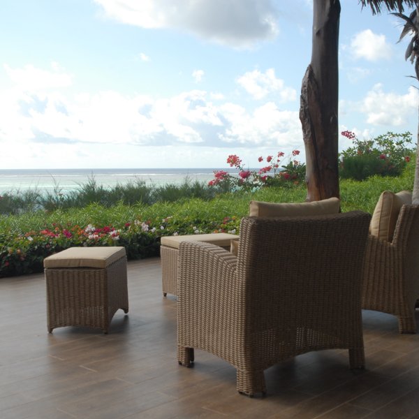 ...with comfortable deck chairs and sun loungers…