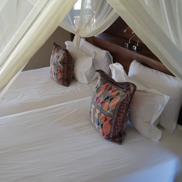 ...each with comfortable twin beds...