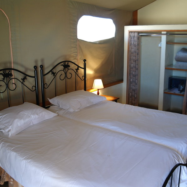The spacious en-suite chalets...