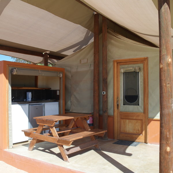 ...and outside you will find a kitchenette...