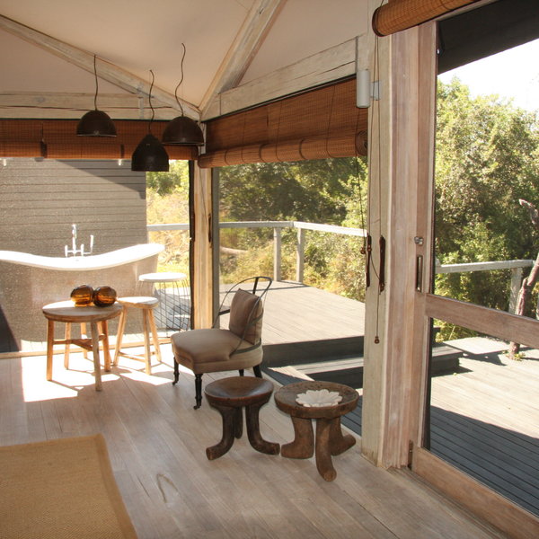 The intimate Abu Camp offers just six tented suites which all face out onto the lagoon.