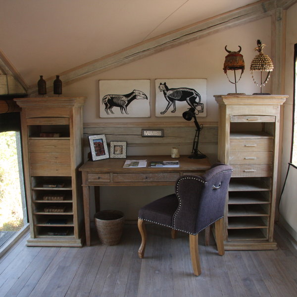 Each is individual designed, but all include a large writing desk,…