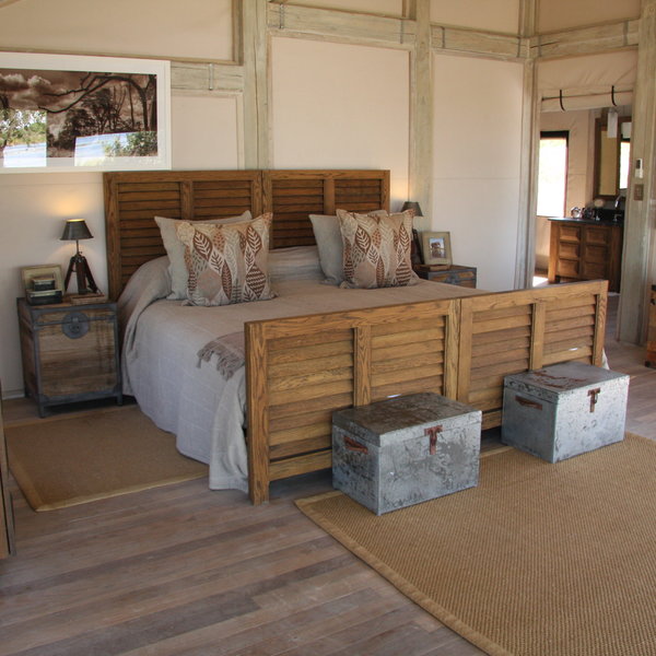 …as well as a comfortable king-sized bed and a couple of chairs.