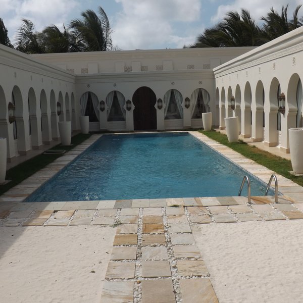 ...with two large swimming pools to cool down...