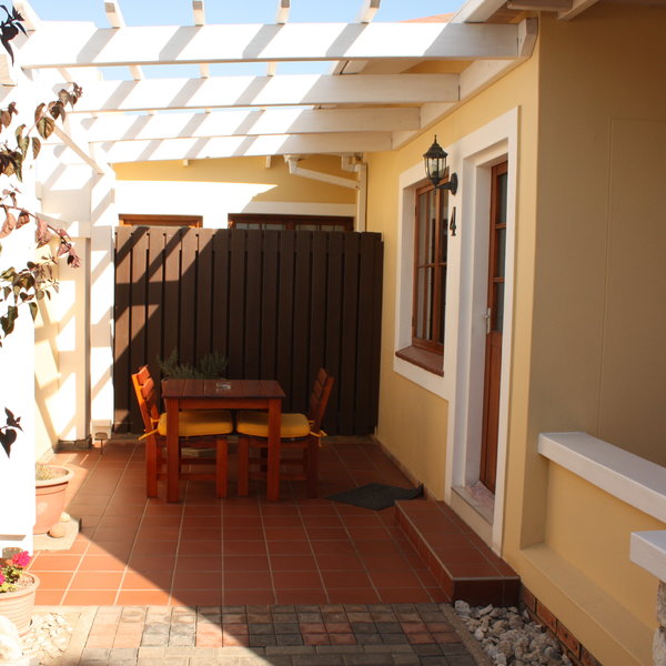 Each room has its own private patio...