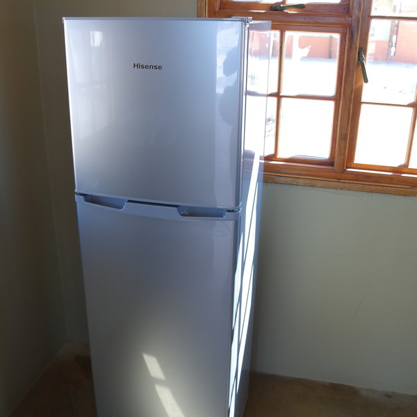 Inside each chalet has a fridge...