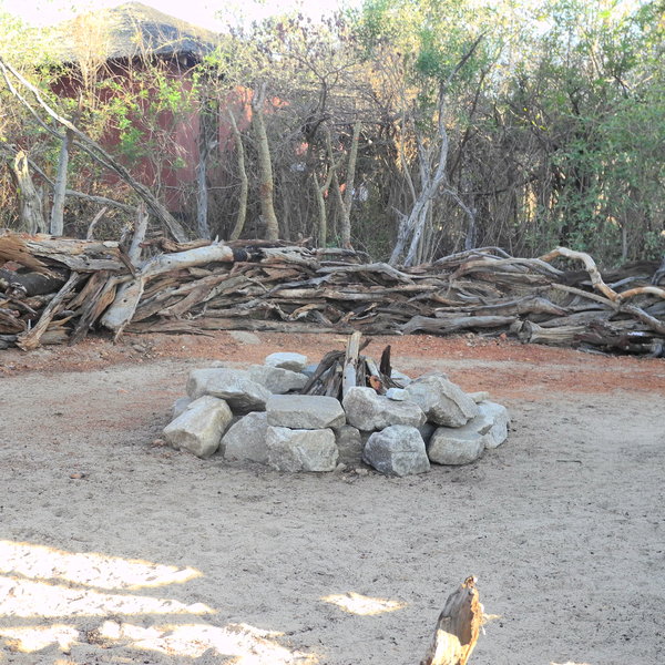 There is also an outdoor fireplace ...