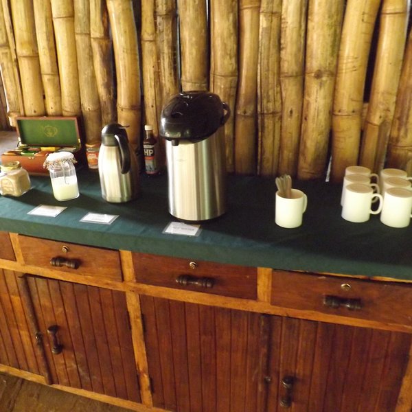 You can help yourself to tea and coffee...