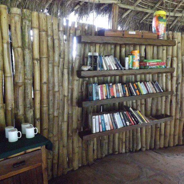 ...and grab a book from the library...