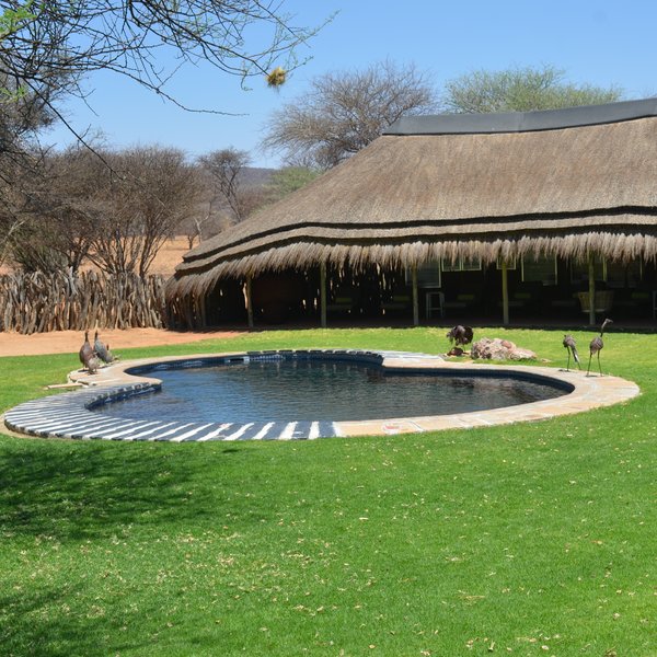 There is also a pool with loungers and shaded areas to relax out of the sun.