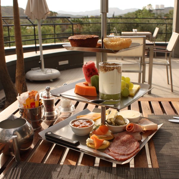 The food is delicious and beautifully presented. This is the breakfast "table buffet"...