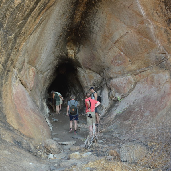 ...in a cave on one of the hillsides.