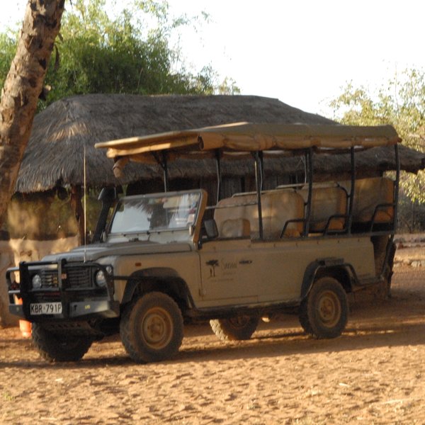 Activities usually begin in one of the Saruni safari vehicles...