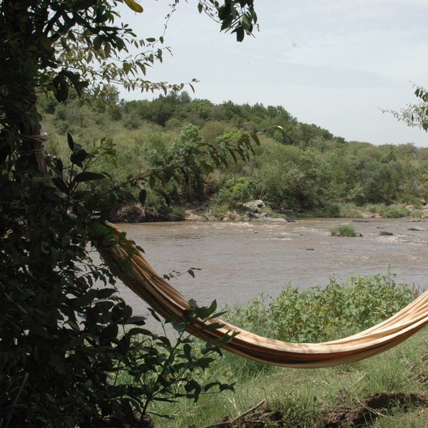 There is also a hammock to relax with a lovely view on the Mara River...