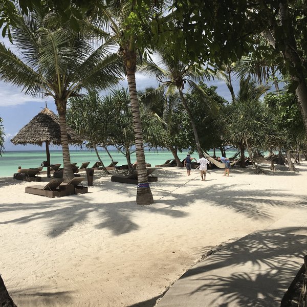 …sunloungers and hammocks.