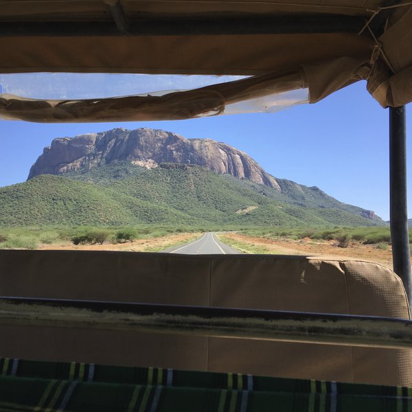 …passing northern Kenya's spectacular scenery en route (this is the sacred Ol Olokwe).