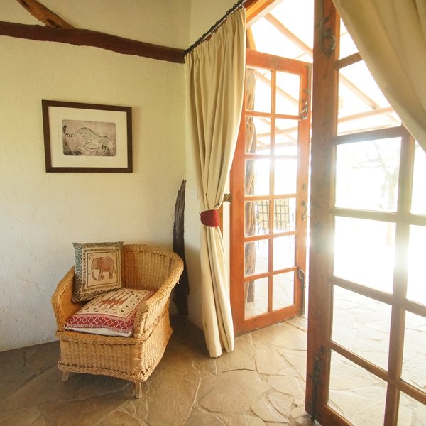 At the opposite end of the veranda from the lounge is the twin bedroom…