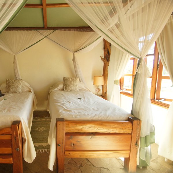 …under one large mosquito net…