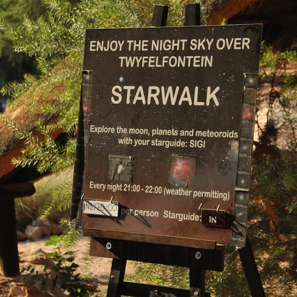 Whilst at Twyfelfontein you can enjoy a variety of activities including star gazing...