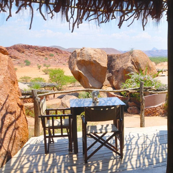 ...outdoor and indoor dining areas...