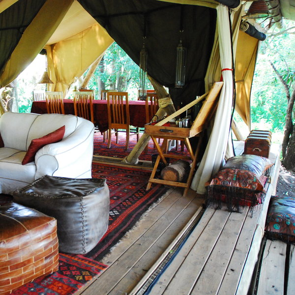 Just behind the lounge is the dining table - where all guests share meals together.