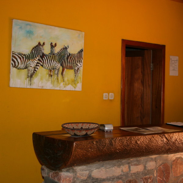The reception area is in the centre of the lodge and leads onto…
