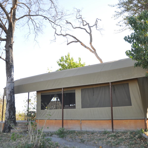 The rooms themselves are tented...
