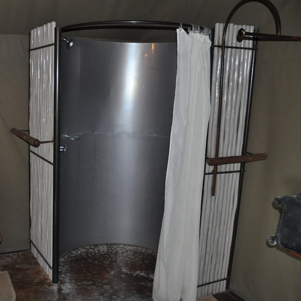 ...and a shower using solar heated water.