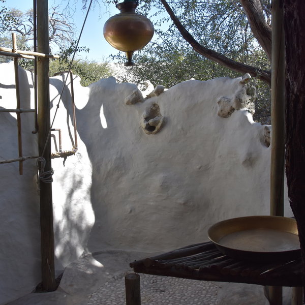Each tent has 2 bathrooms, the original outside one...