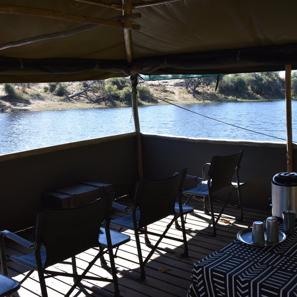 ...with plenty of space to relax and see what comes to drink at the river
