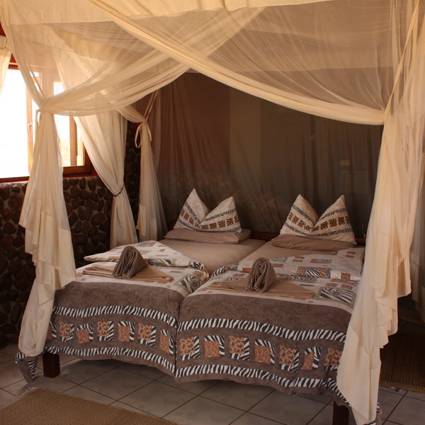 The rooms are rustic in style...