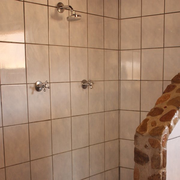 ...a spacious shower...