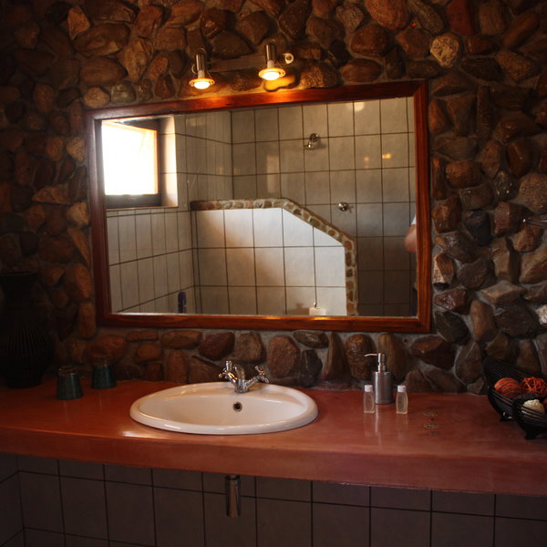 The bathrooms are also decorated in a similar style...
