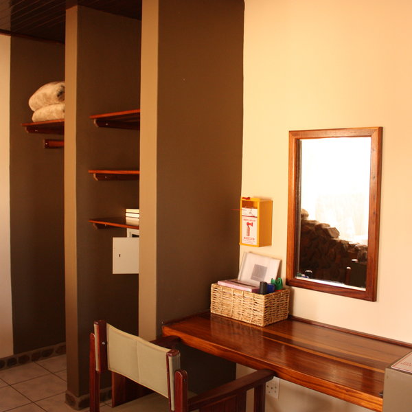 ...and spacious with comfortable beds, a wooden desk and plenty of space for clothes.