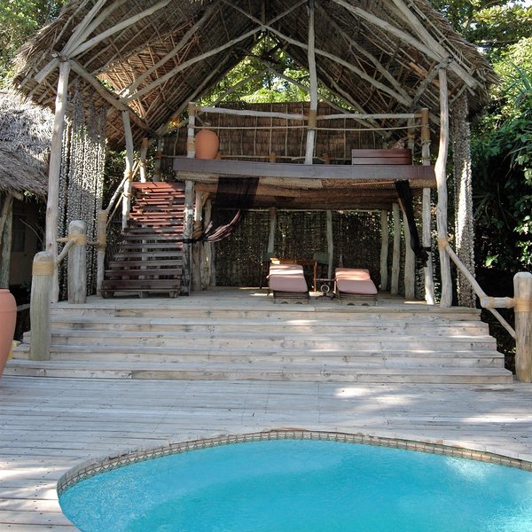 The Superior Suites have two separate structures, with an upstairs lounge and private pool.