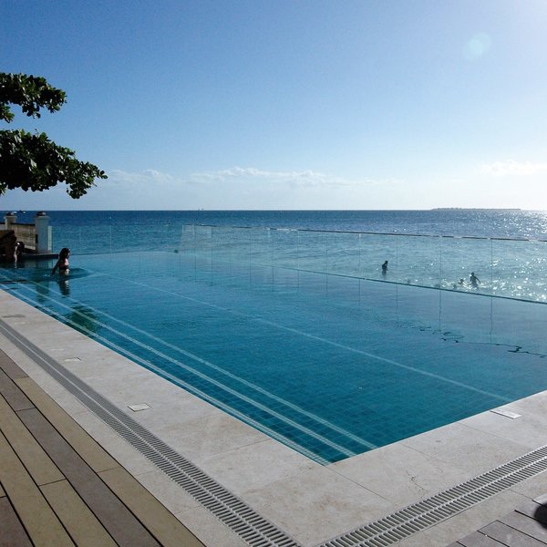 ... including a large ocean-front infinity pool…