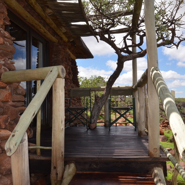 …and a deck in front of the unit…