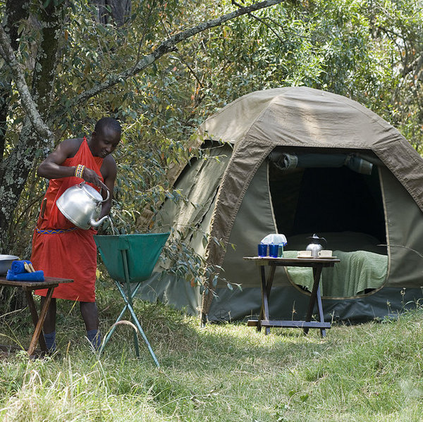 The dome tents are small but comfortable…