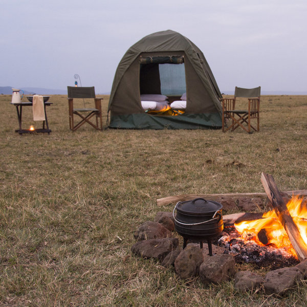 Meals are cooked over an open fire…
