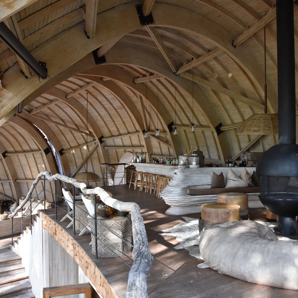 ...and has a range of dining spaces both inside..