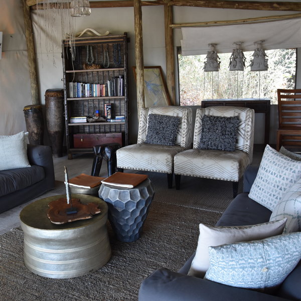 The main area has an intimate and comfortable lounge...