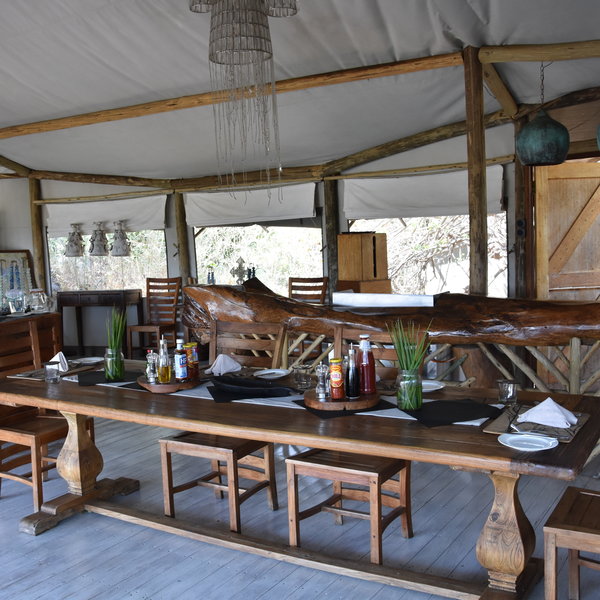 ...as well as a dining area where meals are usually take communally.