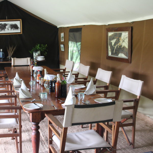 The central area consists of just the main dining-lounge tent…