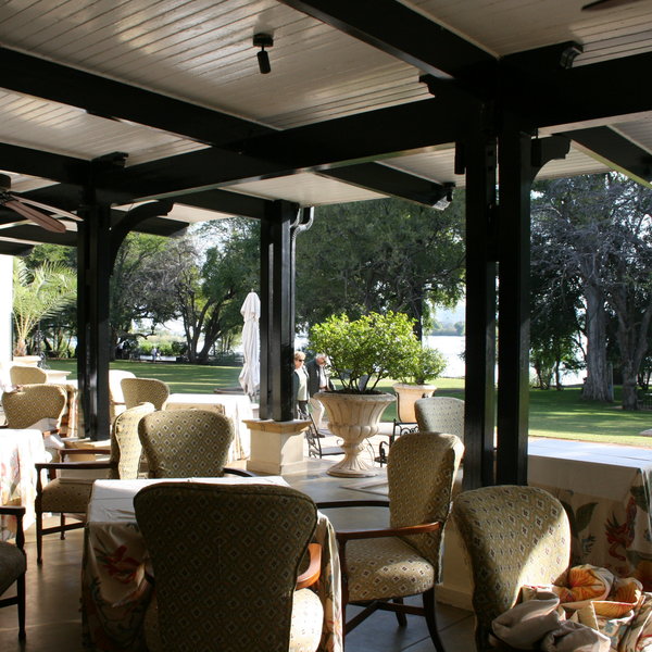 ... or in the open air restaurant...