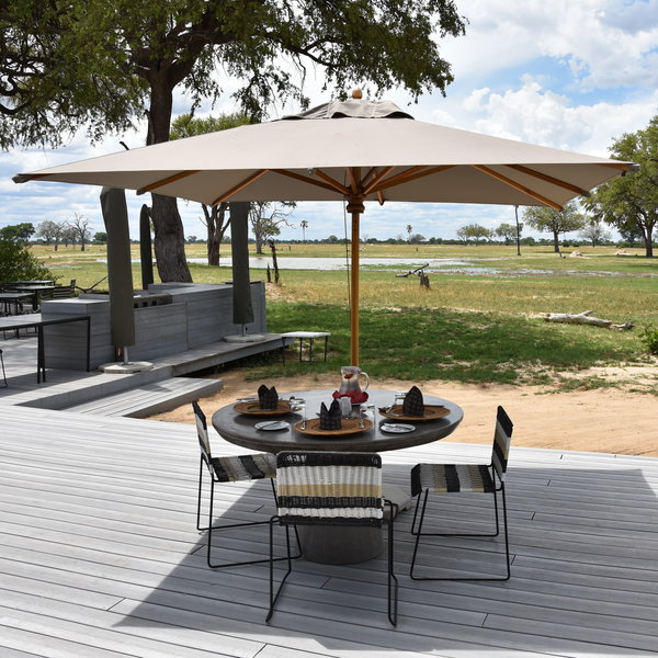 The large deck makes an idyllic spot for lunch...