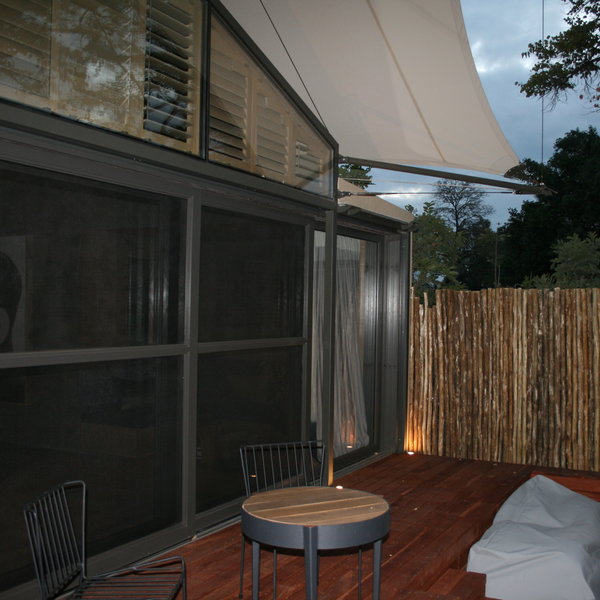 After a day at the Victoria Falls, the private wooden deck is a great spot to relaxing …