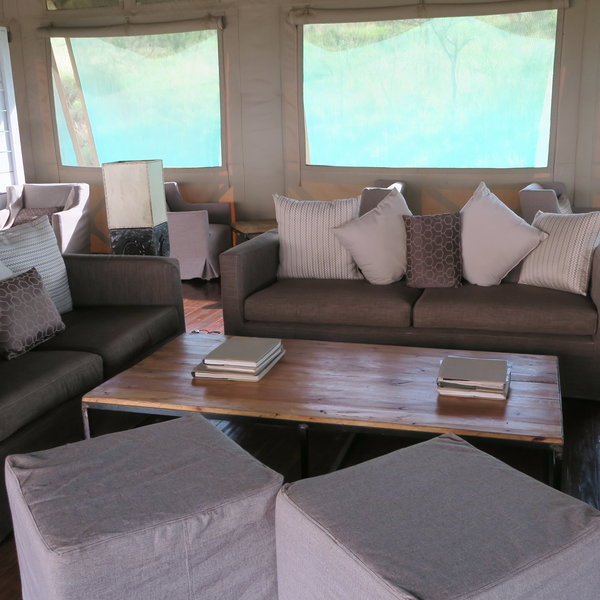 … with lots of soft seating and a selection of books.